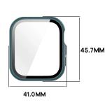 Carcasa cu protectie ecran din sticla securizata BizonMobile Adamo compatibila cu Huawei Watch Fit 5, Verde 3 - lerato.ro