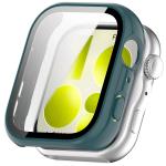 Carcasa cu protectie ecran din sticla securizata BizonMobile Adamo compatibila cu Huawei Watch Fit 5, Verde 2 - lerato.ro