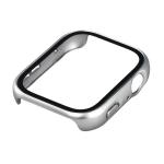 Carcasa cu protectie ecran din sticla securizata BizonMobile Adamo compatibila cu Huawei Watch Fit 5, Matte Silver 7 - lerato.ro