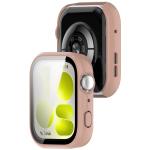 Carcasa cu protectie ecran din sticla securizata BizonMobile Adamo compatibila cu Huawei Watch Fit 5, Roz 5 - lerato.ro