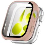 Carcasa cu protectie ecran din sticla securizata BizonMobile Adamo compatibila cu Huawei Watch Fit 5, Roz 2 - lerato.ro