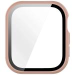 Carcasa cu protectie ecran din sticla securizata BizonMobile Adamo compatibila cu Huawei Watch Fit 5, Roz 9 - lerato.ro