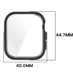 Carcasa cu protectie ecran BizonMobile Felipe compatibila cu Huawei Watch Fit 5, Negru 3 - lerato.ro
