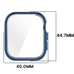 Carcasa cu protectie ecran BizonMobile Felipe compatibila cu Huawei Watch Fit 5, Albastru 3 - lerato.ro