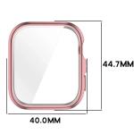 Carcasa cu protectie ecran BizonMobile Felipe compatibila cu Huawei Watch Fit 5, Roz 3 - lerato.ro