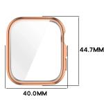 Carcasa cu protectie ecran BizonMobile Felipe compatibila cu Huawei Watch Fit 5, Rose Gold 3 - lerato.ro