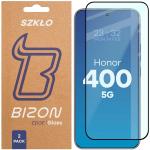 Set 2 folii sticla securizata Bizon Glass Edge Duo compatibile cu Honor 400, Negru 2 - lerato.ro