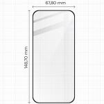 Folie sticla securizata Bizon Glass Edge 2 compatibila cu Google Pixel 9 / 9 Pro, Negru 3 - lerato.ro