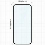 Set 2 folii sticla securizata Bizon Glass Edge Duo compatibile cu Google Pixel 9a, Negru 3 - lerato.ro