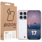 Carcasa Bizon Angelo compatibila cu Xiaomi 17, Transparent / Roz 7 - lerato.ro