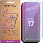 Set 2 folii sticla hibrid Bizon Hybrid Mule Duo compatibile cu Xiaomi 17, Transparent 2 - lerato.ro