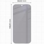 Folie sticla hibird Bizon Hybrid Shadow Privacy compatibila cu Xiaomi 17, Negru 3 - lerato.ro