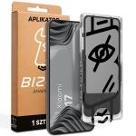 Folie sticla securizata Bizon Glass Aplikator Shadow Privacy, Kit montare inclus, compatibila cu Xiaomi 17, Negru 2 - lerato.ro