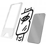 Folie sticla securizata Bizon Glass Aplikator Shadow Privacy, Kit montare inclus, compatibila cu Xiaomi 17, Negru 6 - lerato.ro