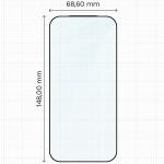 Set 2 folii sticla securizata Bizon Glass Aplikator Edge, Kit montare inclus, compatibile cu Xiaomi 17, Negru 3 - lerato.ro