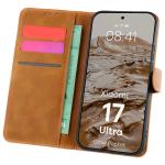 Husa flip cover Bizon Pocket compatibila cu Xiaomi 17 Ultra, Maro 3 - lerato.ro