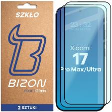 Set 2 folii sticla securizata Bizon Glass Edge Duo compatibile cu Xiaomi 17 Ultra / 17 Pro Max, Negru
