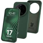 Carcasa Bizon Soft compatibila cu Xiaomi 17 Ultra, Dark Green 3 - lerato.ro