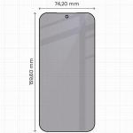 Set 2 folii sticla securizata Bizon Glass Aplikator Shadow Privacy, Kit montare inclus, compatibile cu Xiaomi 17 Ultra, Negru 3 - lerato.ro