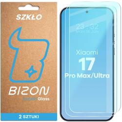 Set 2 folii sticla securizata Bizon Glass Clear Duo compatibile cu Xiaomi 17 Ultra / 17 Pro Max, Transparent