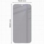 Folie sticla hibird Bizon Hybrid Shadow Privacy compatibila cu Xiaomi 17 Ultra, Negru 3 - lerato.ro