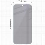 Folie sticla hibird Bizon Hybrid Shadow Privacy compatibila cu Xiaomi 17T, Negru 3 - lerato.ro