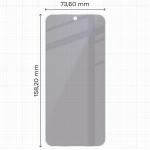 Folie sticla hibird Bizon Hybrid Shadow Privacy compatibila cu Xiaomi 17T Pro, Negru 3 - lerato.ro