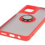 Carcasa Bizon Hybrid Ring compatibila cu Motorola Moto G55, Rosu 6 - lerato.ro