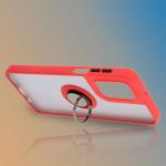 Carcasa Bizon Hybrid Ring compatibila cu Motorola Moto G55, Rosu 7 - lerato.ro