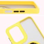 Carcasa Bizon Hybrid Ring compatibila cu Motorola Moto G55, Galben 4 - lerato.ro