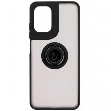 Huse si carcase Motorola Moto E15 / G05, Carcasa Bizon Hybrid Ring compatibila cu Motorola Moto G05 / E15, Negru, lerato.ro