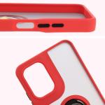 Carcasa Bizon Hybrid Ring compatibila cu Motorola Moto G05 / E15, Rosu 4 - lerato.ro