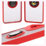 Carcasa Bizon Hybrid Ring compatibila cu Motorola Moto G05 / E15, Rosu 5 - lerato.ro