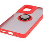 Carcasa Bizon Hybrid Ring compatibila cu Motorola Moto G05 / E15, Rosu 6 - lerato.ro