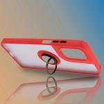 Carcasa Bizon Hybrid Ring compatibila cu Motorola Moto G05 / E15, Rosu 7 - lerato.ro