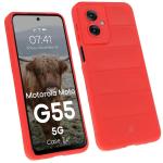 Carcasa Bizon Tur compatibila cu Motorola Moto G55 5G, Rosu 3 - lerato.ro