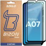 Set 2 folii sticla securizata Bizon Glass Edge Duo compatibile cu Samsung Galaxy A07 4G / 5G, Negru 2 - lerato.ro