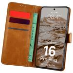 Husa flip cover Bizon Pocket compatibila cu Realme 16 Pro Plus, Maro 3 - lerato.ro