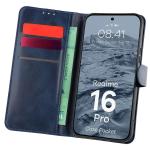 Husa flip cover Bizon Pocket compatibila cu Realme 16 Pro, Navy Blue 3 - lerato.ro