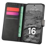 Husa flip cover Bizon Pocket compatibila cu Realme 16 Pro, Negru 3 - lerato.ro