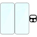 Set protectie 3in1 Bizon Glass Edge Pack, 2 folii sticla ecran + 1 folie sticla camera foto, compatibil cu Realme 16 Pro 5G, Negru 7 - lerato.ro