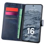 Husa flip cover Bizon Pocket compatibila cu Realme 16 Pro Plus, Navy Blue 3 - lerato.ro