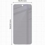 Folie sticla hibird Bizon Hybrid Shadow Privacy compatibila cu Realme 16 5G, Negru 3 - lerato.ro