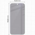 Folie sticla hibird Bizon Hybrid Shadow Privacy compatibila cu Realme 16 Pro 5G, Negru 3 - lerato.ro