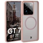 Carcasa Bizon MatteO cu MagSafe compatibila cu Realme GT 7 / 7T, Roz 3 - lerato.ro