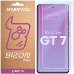 Set 2 folii sticla hibrid Bizon Glass Mule Duo compatibile cu Realme GT 7, Transparent 2 - lerato.ro