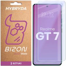 Set 2 folii sticla hibrid Bizon Glass Mule Duo compatibile cu Realme GT 7, Transparent