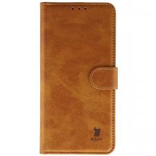 Huse si carcase Honor, Husa flip cover Bizon Pocket compatibila cu Honor Magic 8 Lite, Maro, lerato.ro