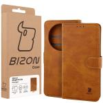 Husa flip cover Bizon Pocket compatibila cu Honor Magic 8 Lite, Maro 7 - lerato.ro