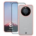 Kit protectie 2 in 1 BizonMobile, Carcasa Bizon Angelo si Folie sticla securizata Bizon Glass Edge, compatibil cu Honor Magic 8 Lite, Roz 2 - lerato.ro